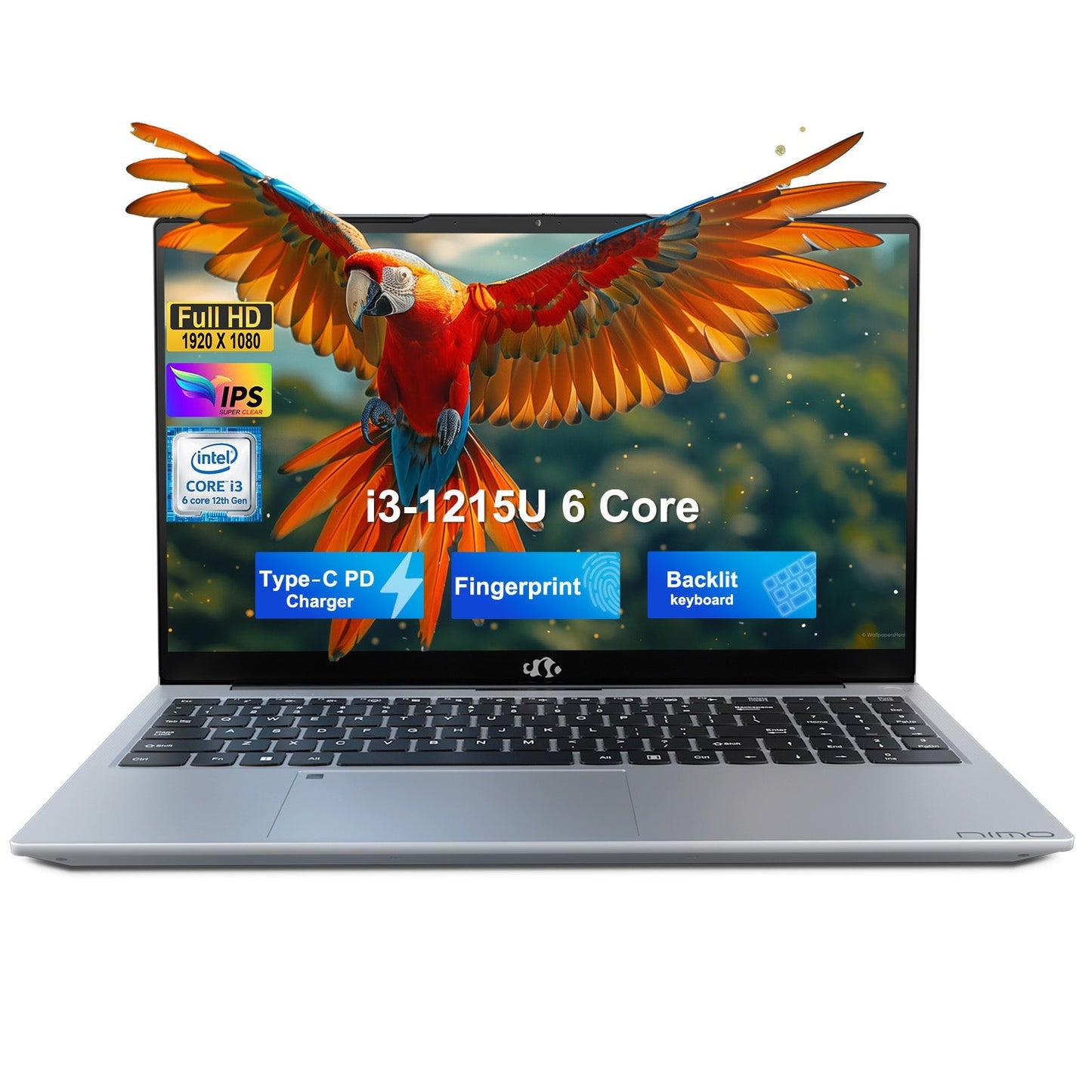 HESVAP 15.6 FHD N154 I3-1215U Laptop for Student and Business-32GB-2TB-Silver
