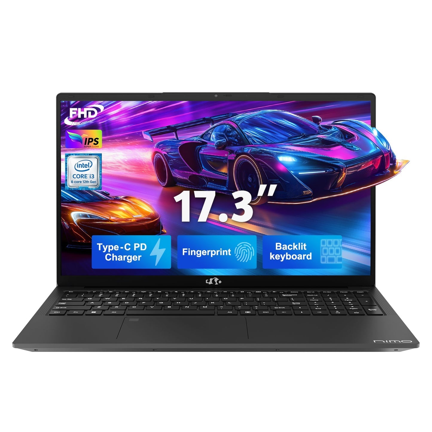 HESVAP 17.3 FHD N171 I3-1215U Laptop for Student and Business-32GB-Gray-1TB