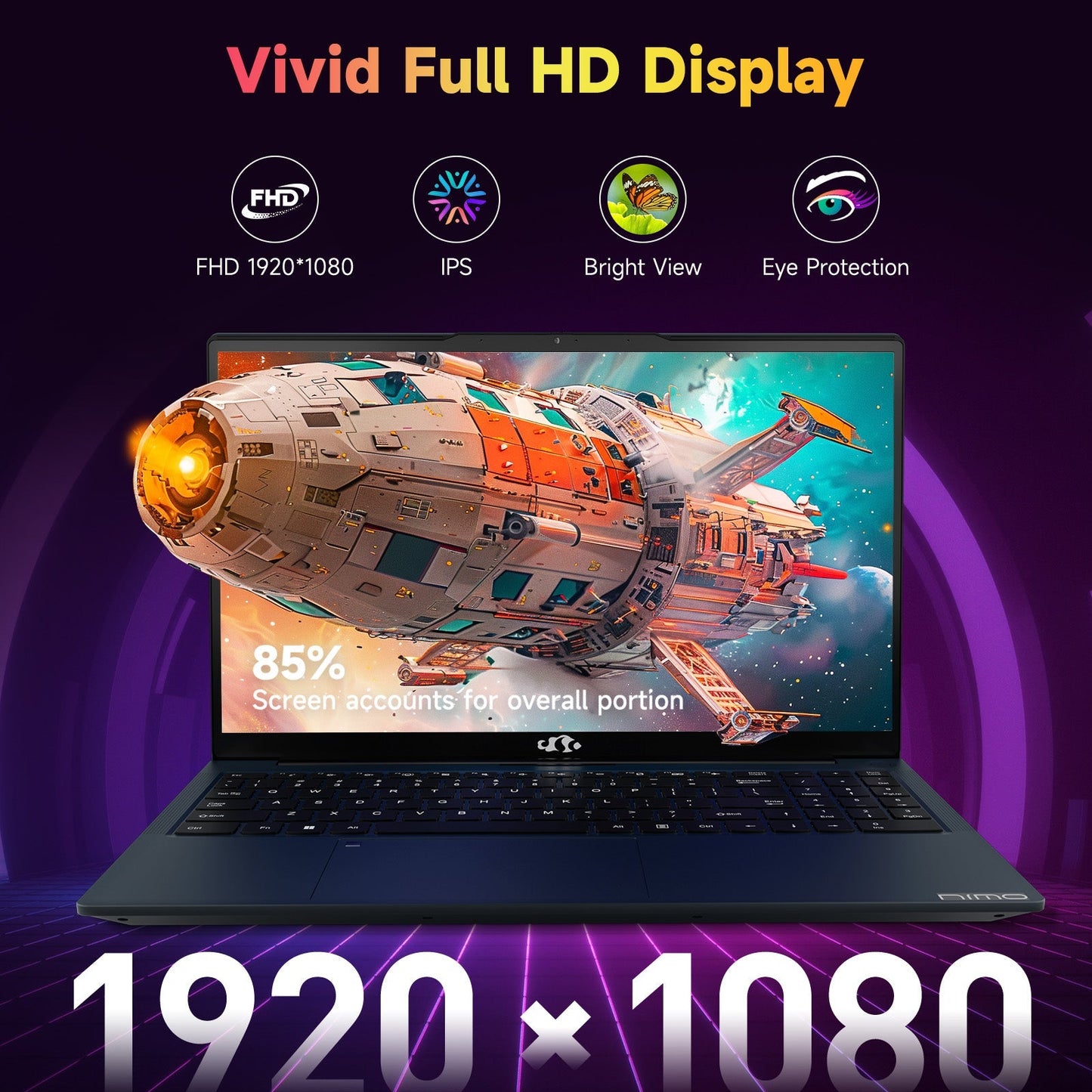 HESVAP 15.6 FHD N152 AMD R5 3500U | Fast Charger & Fingerprint Sensor Student Laptop-32GB-Blue