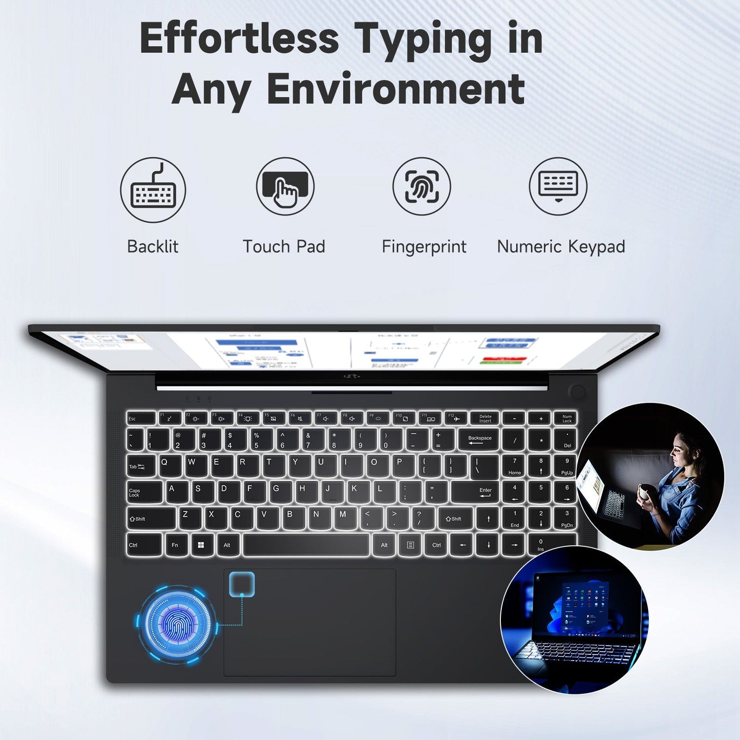 HESVAP 15.6 FHD N154 I3-1215U Laptop for Student and Business-32GB-2TB-Gray