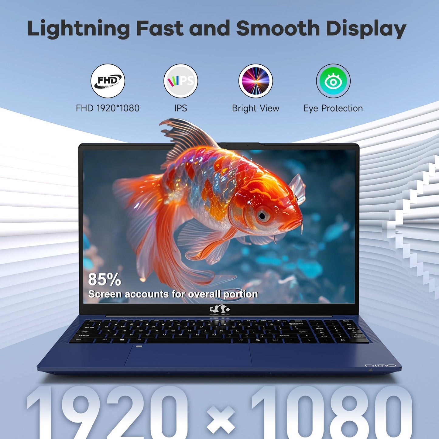 HESVAP 15.6 FHD N156 I5-12450H Laptop for Entertainment-Blue-2TB