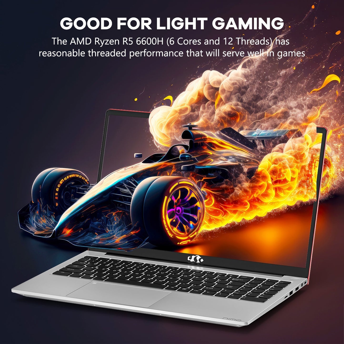 HESVAP 15.6 N153 FHD R5 6600H Laptop-Red-2TB-Windows 11 Pro