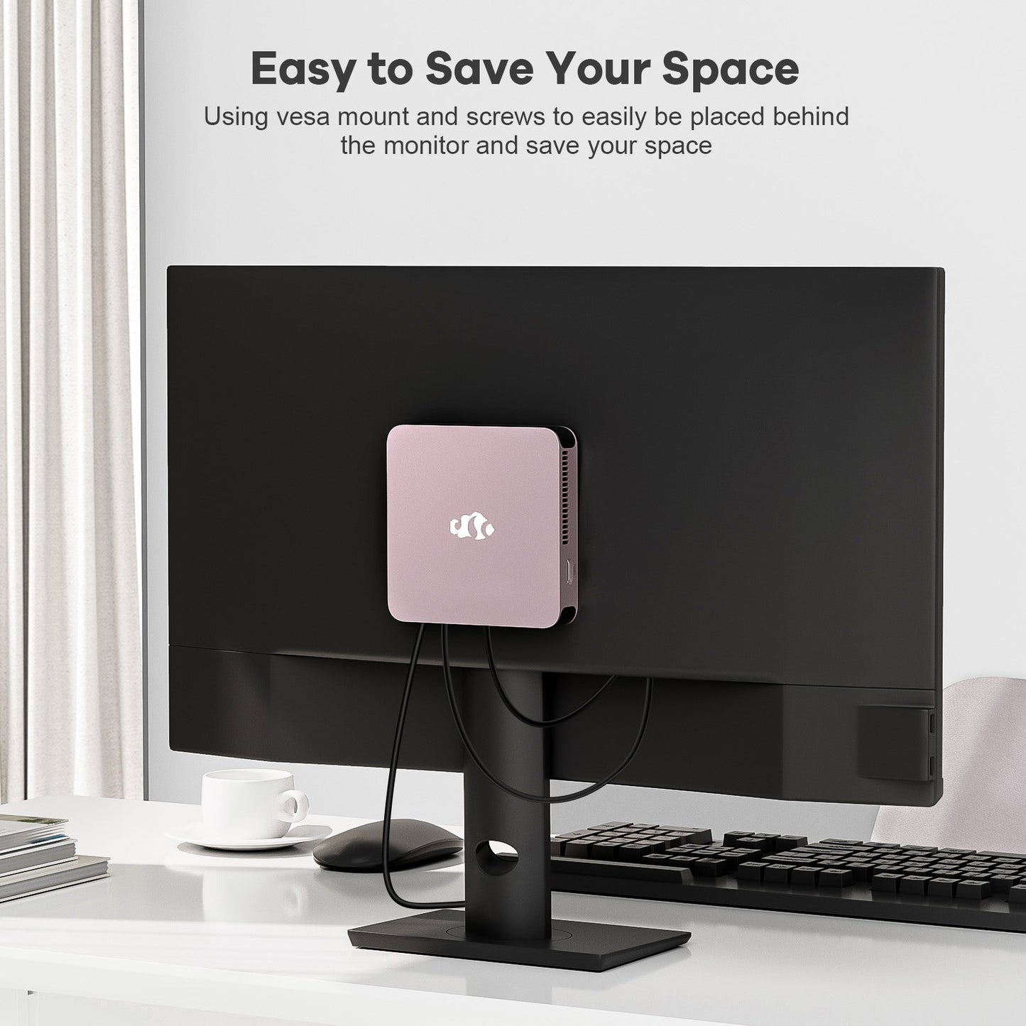 HESVAP Minipc DNB1 (In Metal) Intel N100 Processor for Home and School 16GB - 512GB - Pink