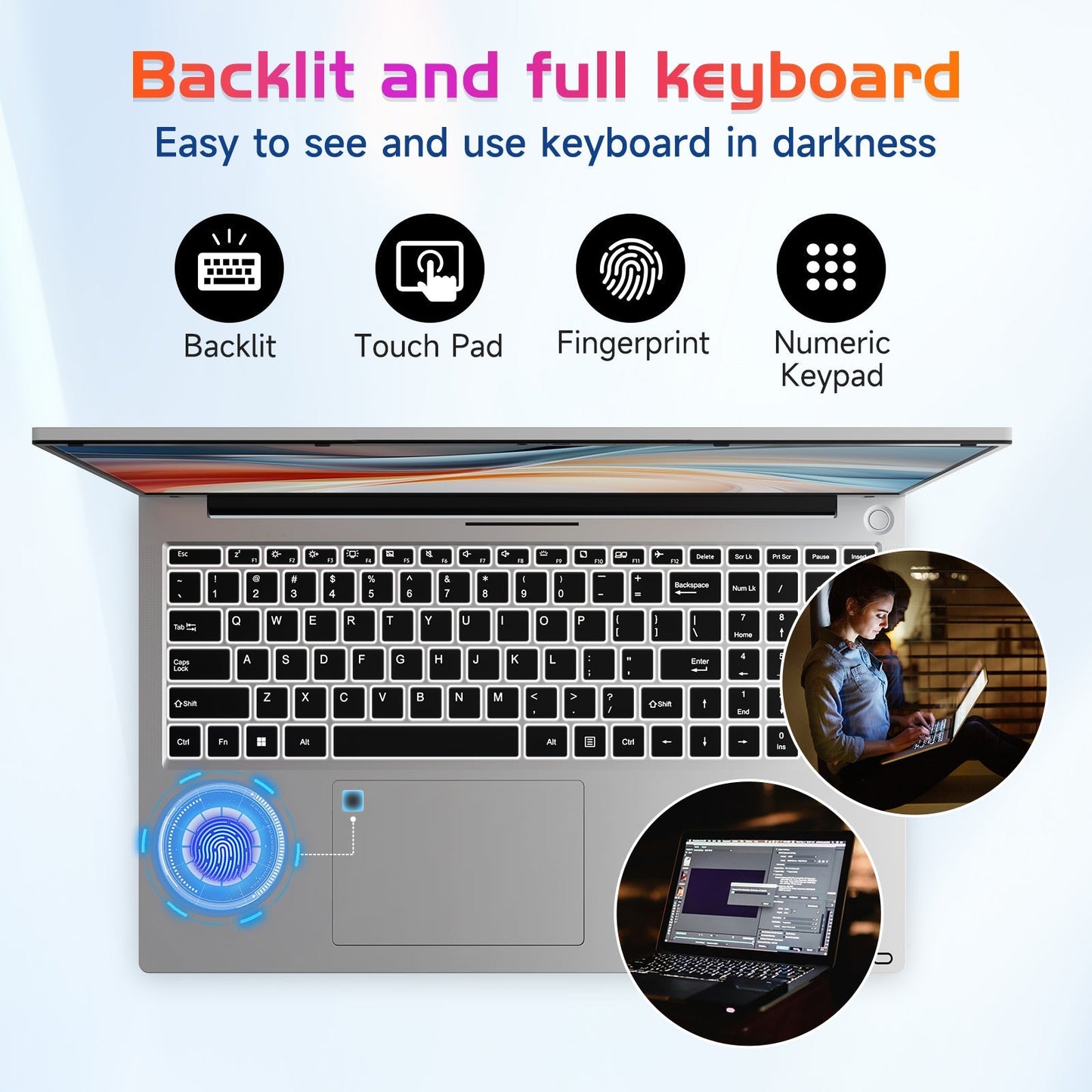 HESVAP 17.3 FHD N171 I3-1215U Laptop for Student and Business-32GB-Silver-2TB