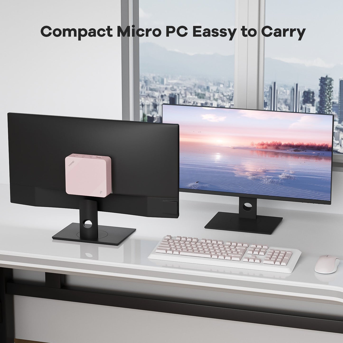 HESVAP Minipc DNB20 (In Macaron) Intel N100 Processor for Home and School - 8GB - 512GB - Pink