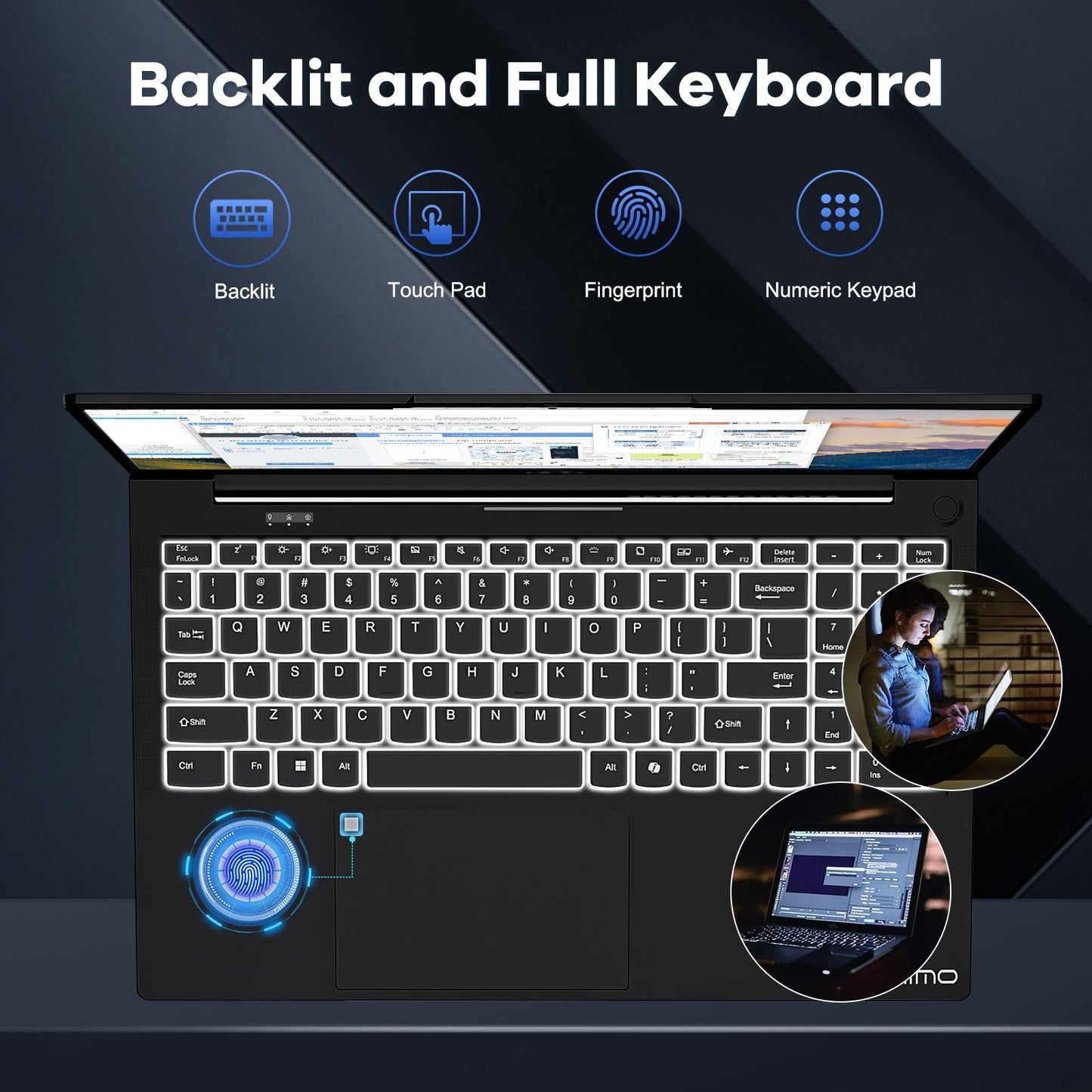HESVAP 15.6 FHD N156 I5-12450H Laptop for Entertainment-Blue-2TB