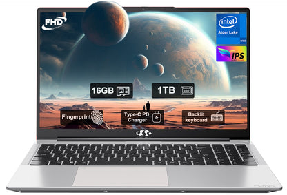 HESVAP 15.6" N151 FHD laptop for Home and School-16GB - Red
