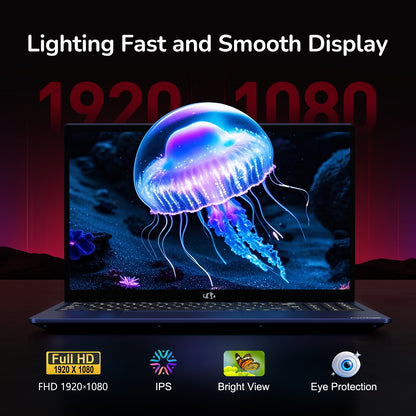 15.6'' R7 6800H FHD Business Gaming Laptop Computer-Blue-32GB-1TB