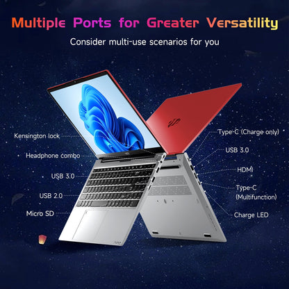 HESVAP 15.6" N151 FHD laptop for Home and School-16GB-Gray