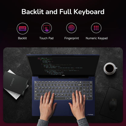 15.6'' R7 6800H FHD Business Gaming Laptop Computer-Blue-32GB-1TB