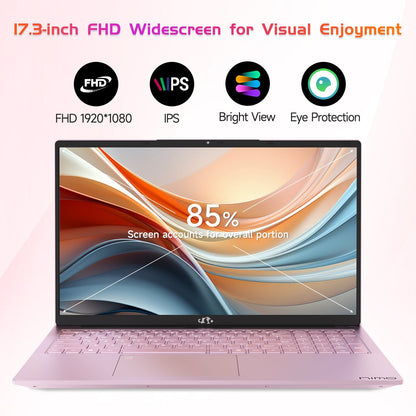 HESVAP 17.3 FHD N171 I3-1215U Laptop for Student and Business-32GB-Rose Gold-1TB