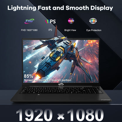 HESVAP 15.6 FHD N156 I5-12450H Laptop for Entertainment-Black-32GB-1TB