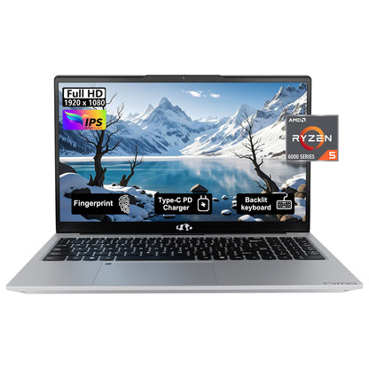 HESVAP 15.6 N153 FHD R5 6600H Laptop-Silver-2TB-Windows 11 Pro