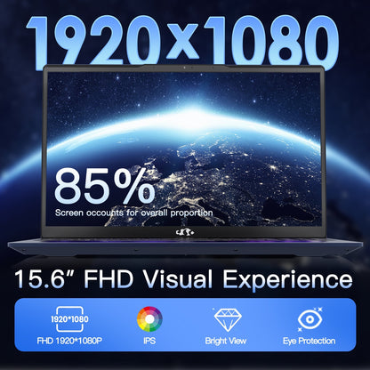 HESVAP 15.6" N151 FHD laptop for Home and School-16GB - Red