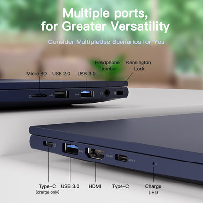 HESVAP 15.6" N151 FHD laptop for Home and School -16GB-Blue