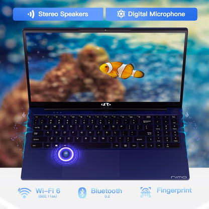 HESVAP 15.6" N151 FHD laptop for Home and School -16GB-Blue