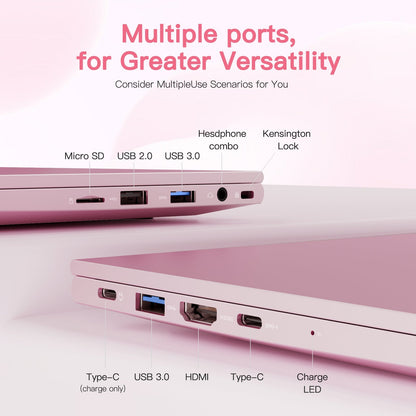 HESVAP 15.6" N151 FHD laptop for Home and School -16GB-Rose Gold