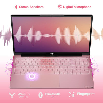 HESVAP 15.6" N151 FHD laptop for Home and School-16GB-Gray