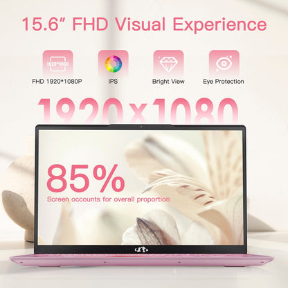 HESVAP 15.6" N151 FHD laptop for Home and School-16GB - Red