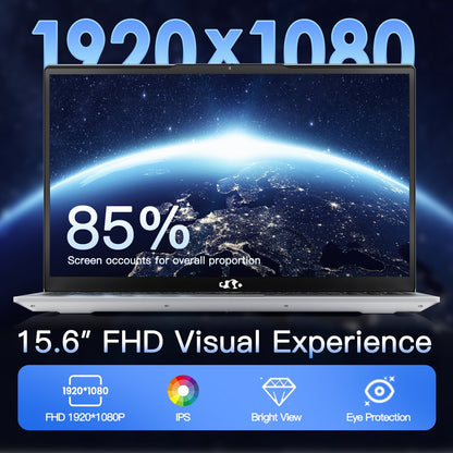 HESVAP 15.6" N151 FHD laptop for Home and School-16GB-Gray